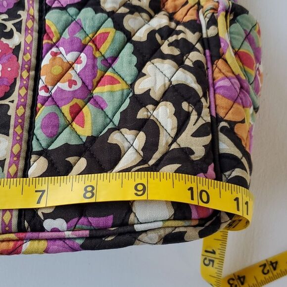 VERA BRADLEY SUZANI FLORAL QUILTED CROSSBODY BAG BLACK PINK BEIGE TAN PURPLE - Picture 7 of 11